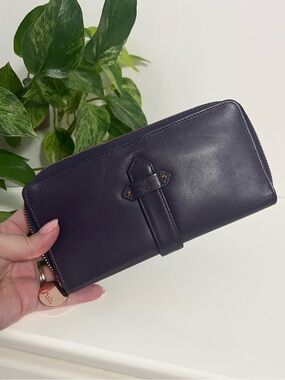 Purple Genuine Italian Leather Wallet